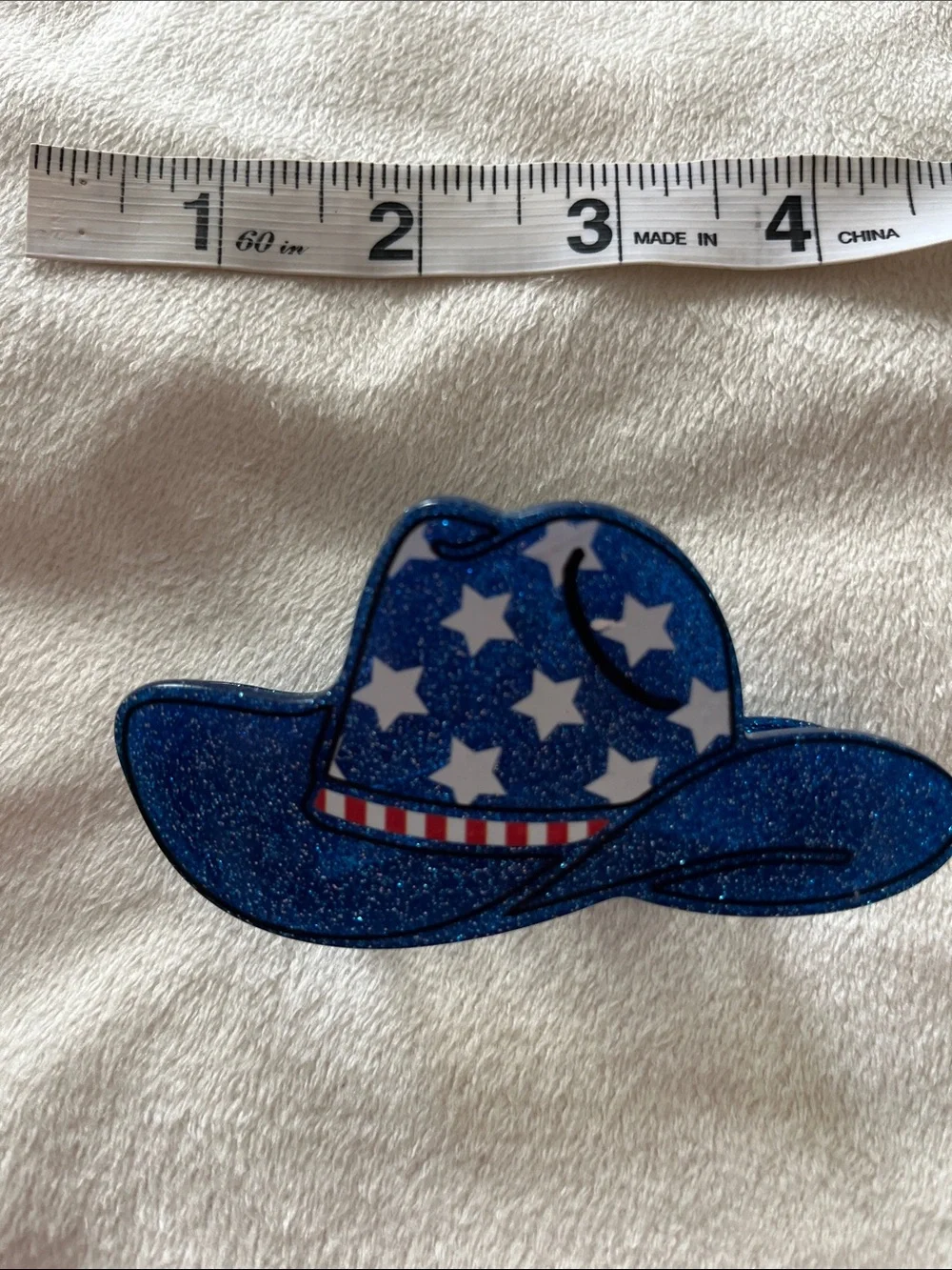 Blue Stars Cowboy Hat Kids Hair Clip